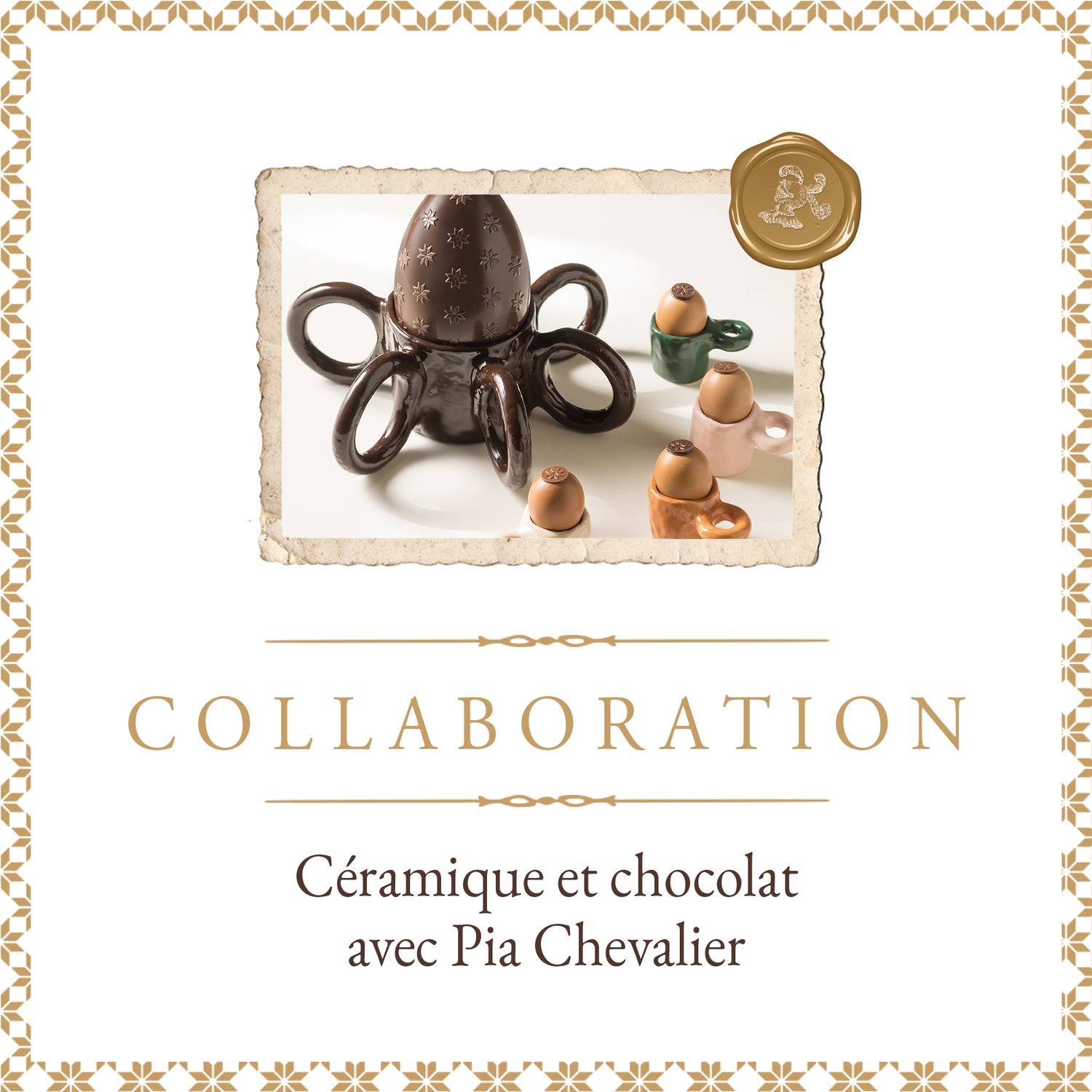 Collaboration Pia Chevalier & À la Mère de Famille :  céramique et chocolat