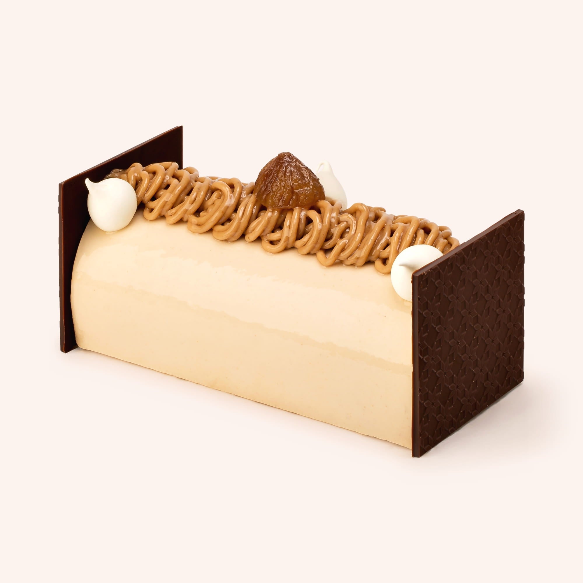 La bûche glacée vanille marron