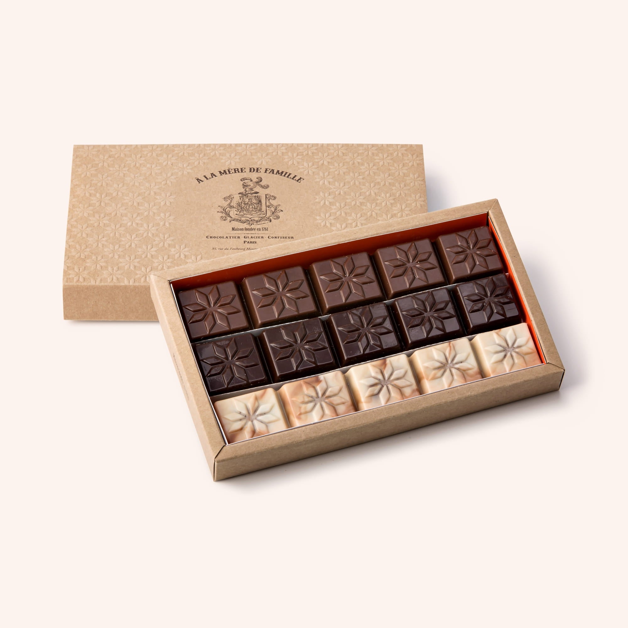 Coffret 3 barrettes - Praliné