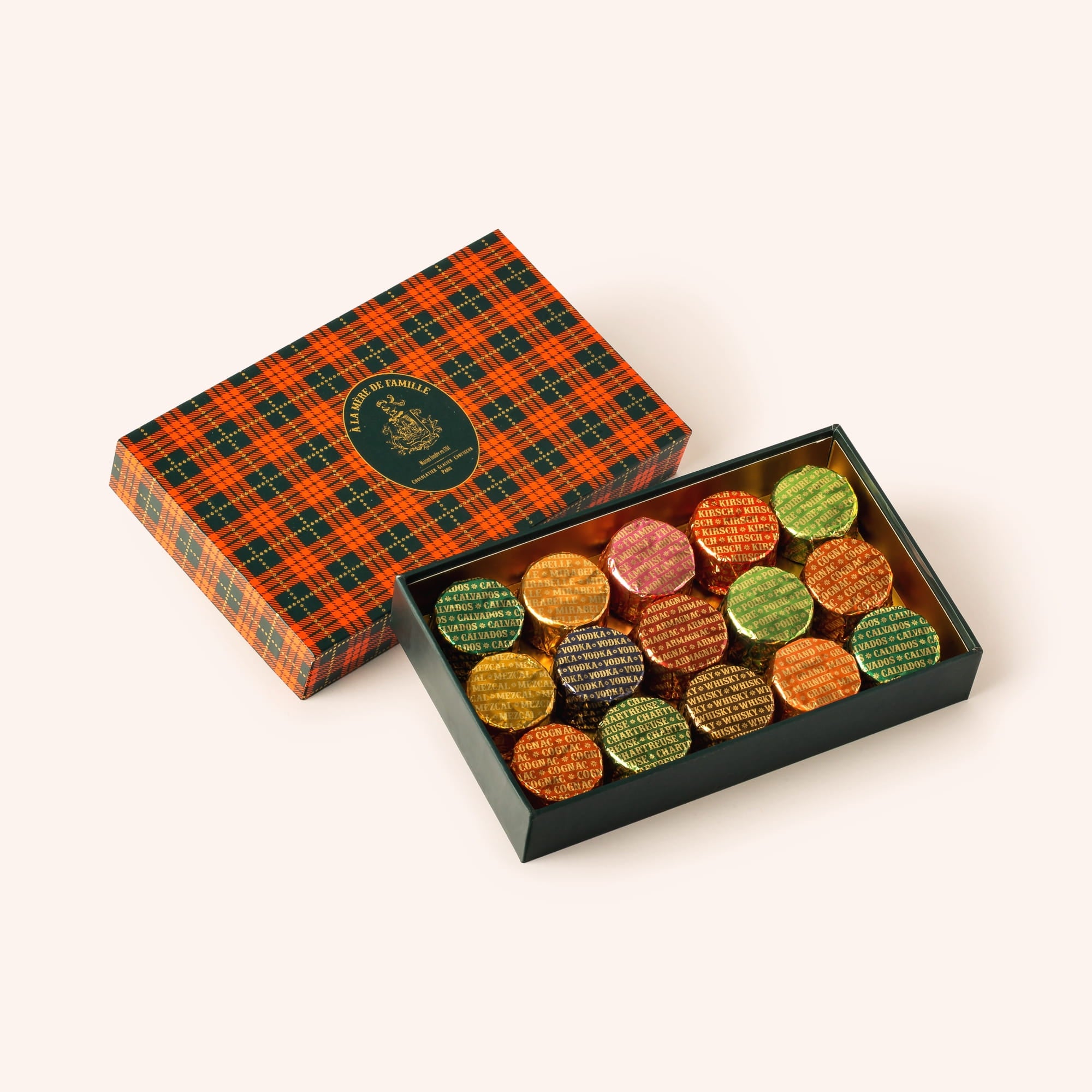 Coffret de chocolats à la liqueur